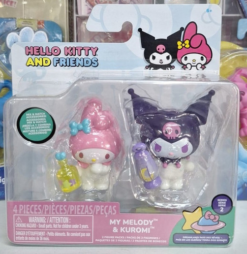 Set Figuras Hello Kitty Kuromi & My Melody - Original
