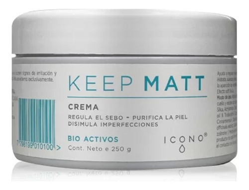 Crema Keep Matt Reguladora Sebo Puntos Negros X250 Icono Momento de aplicación Día/Noche Tipo de piel Grasa