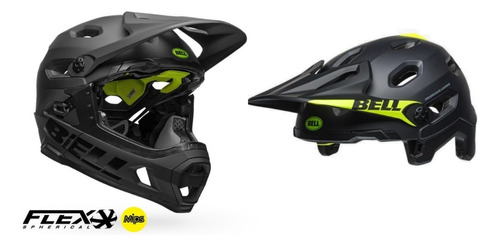 Casco Bell Super Dh Mips - Flex Spherical Mat/gls Blk Nuevos