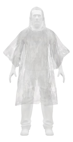 Impermeable Poncho Capa Trasparente Uso Ligero Mangas Desech