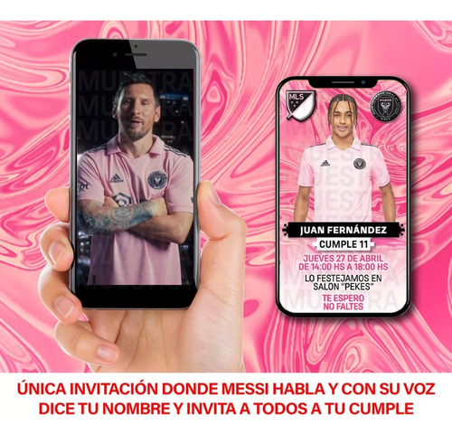 Video Invitación Digital Messi Inter Miami Whatsapp Hablada