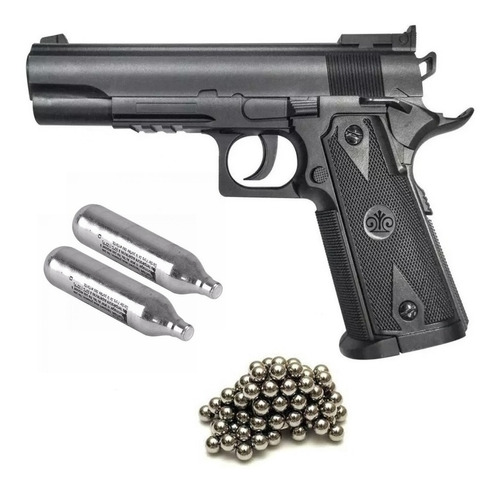 Pistola Balines Stinger 1911 + 2co2 + 200 Bb Geoutdoor 