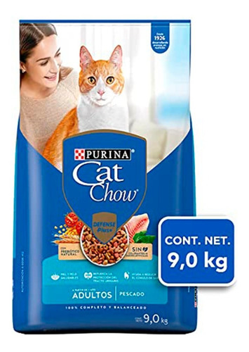 2 Bolsas Croquetas Alimento Cat Chow Pescado 9k C/u