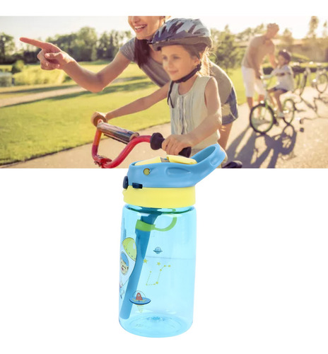 Taza Agua Azul Claro Para Niños 480 Ml Para Viajes Escolares