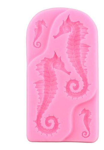 4pcs Molde De Silicona Temas Marinos Coral Cáscara Fondant