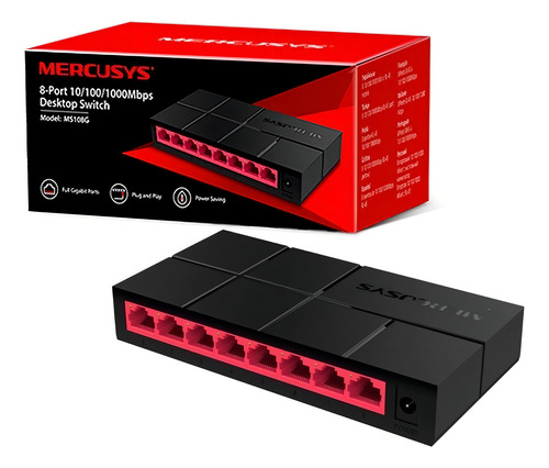 Switch 8 Puertos Gigabit Mercusys Ms108g - Electromundo