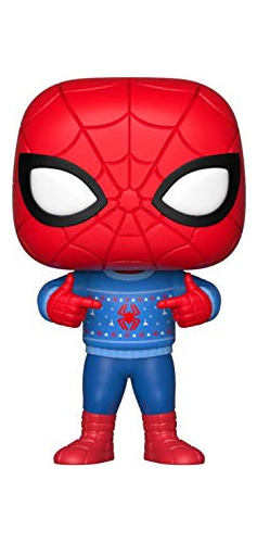Pop Marvel: Holiday - Spider-man Con Suéter Feo Figura Colec