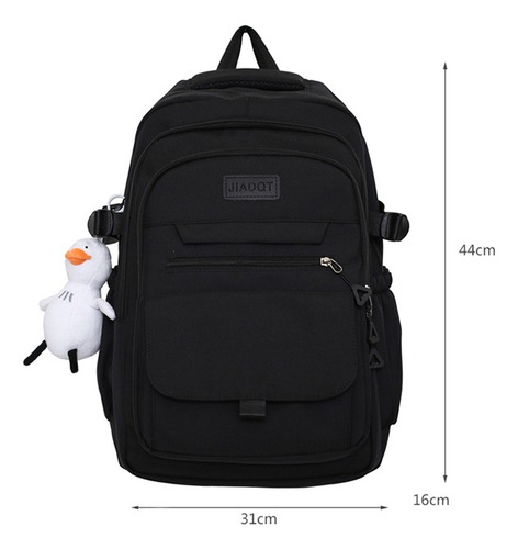 Nueva Mochila Clásica Para Campus, Mochila Impermeable, Bolso De Viaje Para Exteriores, Mochila Para Computadora Portátil De Gran Capacidad. Negro