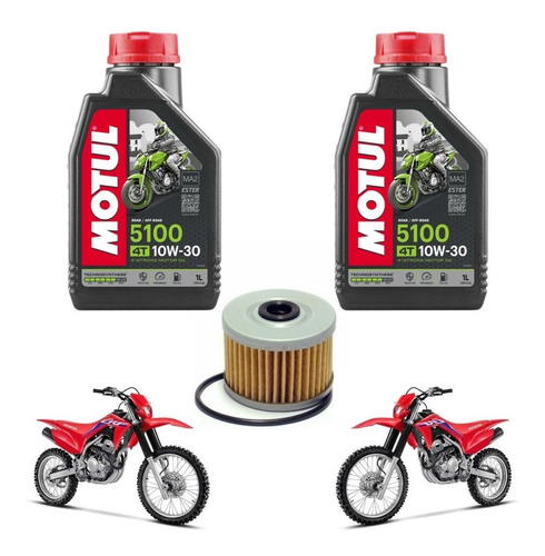 Kit Revisao Oleo Filtro Motul Athena Honda Crf250f Crf 250f