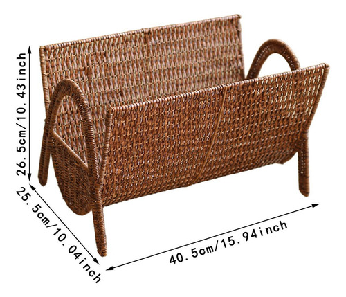 Cesta De Almacenamiento Para Revistero De Imitación De