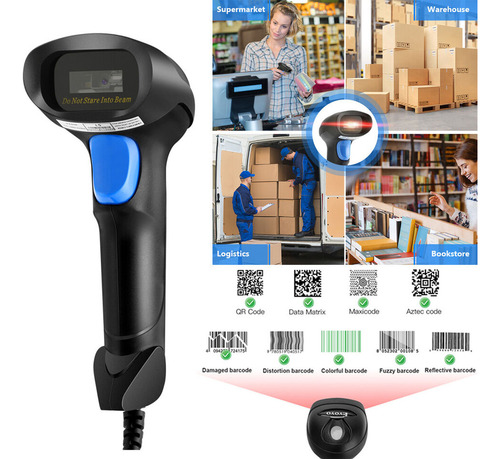 Escáner De Código De Barras Eyoyo Portátil Ccd Usb Con Cable