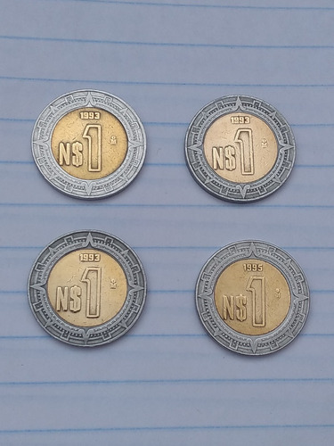 Monedas 1 Nuevo Peso, 1993 Y 1995