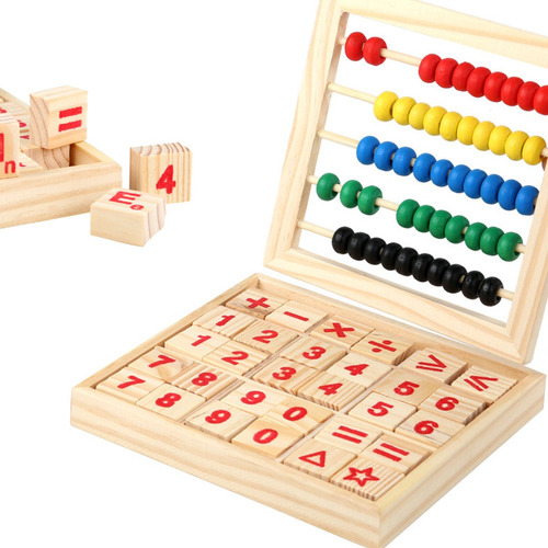 Abaco Juguete Didáctico Bloques Matemático Madera Montessori