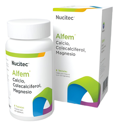 Suplemento Vitaminico Calcio Vitamina D, Alfem Pack 4 Pzas