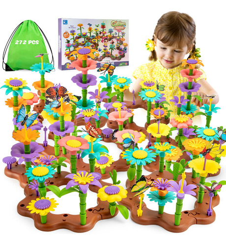 Juguetes De Jardín Juego De Construcción De Flores 272 Pieza