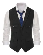 Comprar Colete Masculino, Colete Em V De Tweed, Colete Masculino