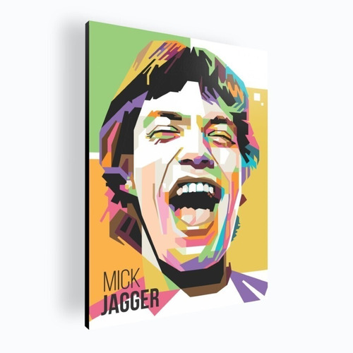 Cuadro Decorativo Mick Jagger - The Rolling Stones 42x60 Mdf
