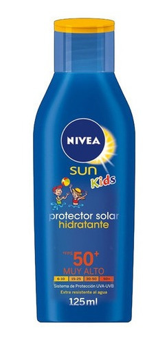 Protector Solar Nivea Sun Kids Hidratante Fps 50+ 125 Ml
