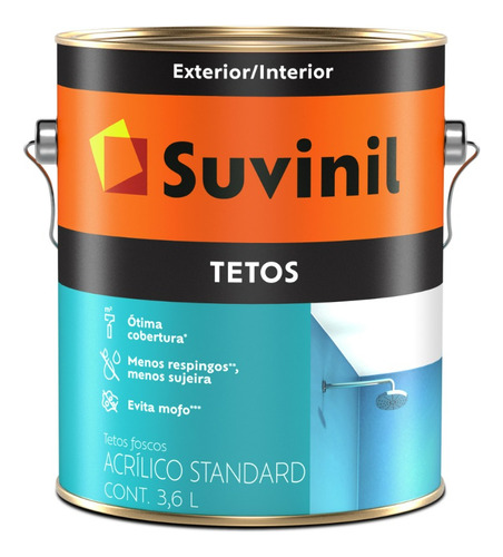 Tinta Anti-mofo Para Tetos Suvinil 3,6l Branco Neve