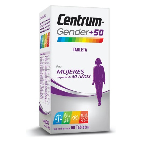 Multivitamínico Centrum Gender +50 Mujeres 60 Tabletas