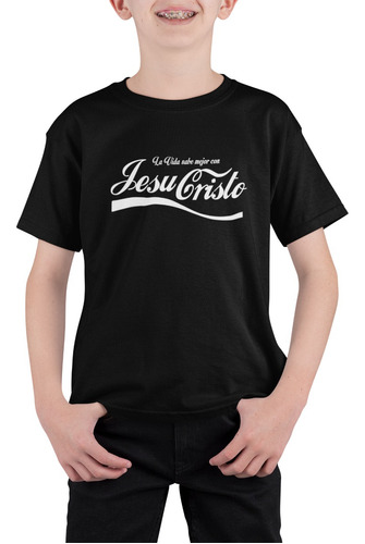 Playera Cristiana La Vida Es Mejor Con Jesús Adulto/infantil