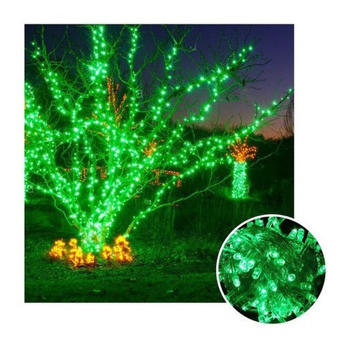 Luz Led Lineal 50 Mts 500 Led Verde Luces Navidad 1514