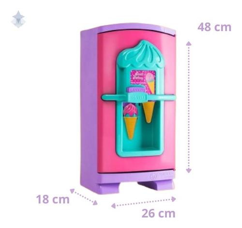 Kit Cozinha Infantil Completa Fogãozinho + Geladeira Menina