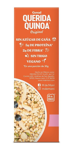Cereal Querida Quinoa Original M De Maní