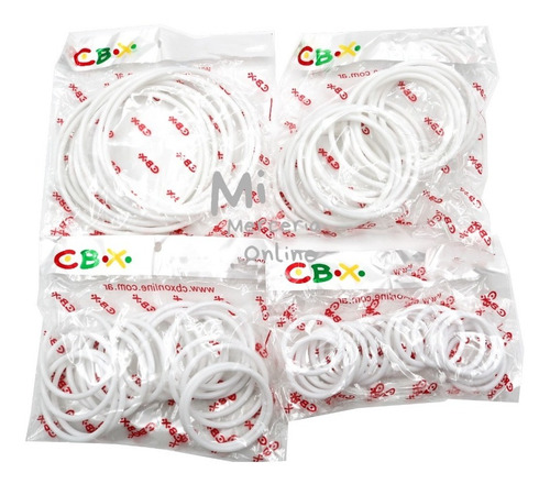 Imagen 4 de 4 de Argolla Plastica Blanca De 6 Cm X 20 Unidades Cbx