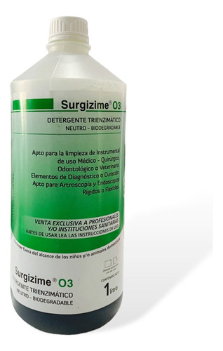 Detergente Trienzimático Surgizime O3 X 1 Litro