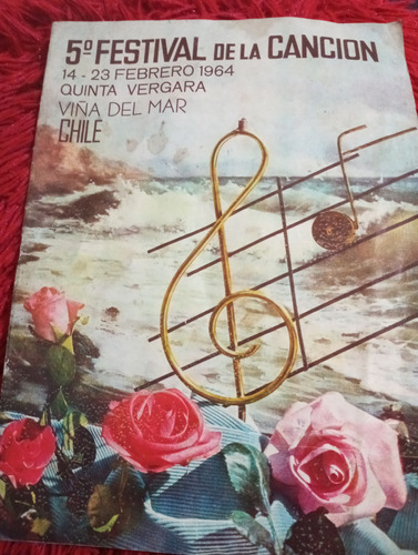 5 Festival De La Canción Viña Del Mar 1964 Folleto Promoción