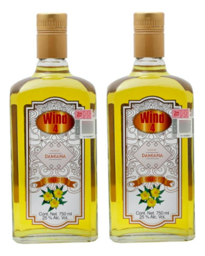 Pack De 2 Crema-licor Wind 4 Damiana 750 Ml