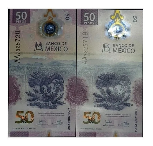 Colección De Los Nuevos Billetes De 50 Y Monedas De 20 Pesos