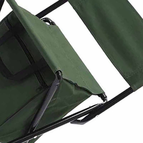 Silla Plegable Para Acampar Al Aire Libre Con Bolsa Verde