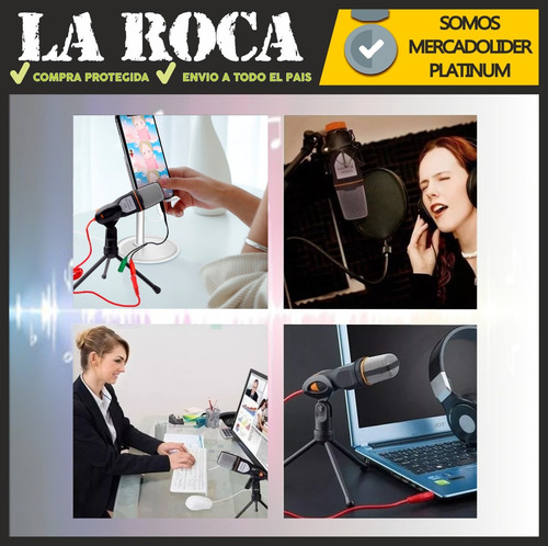 Imagen 4 de 10 de Microfono Tripode Escritorio Pipeta Podcast Streaming