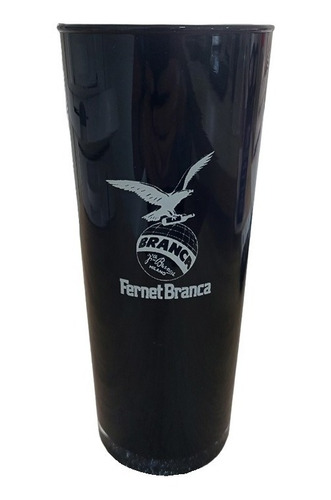 Set X12 Vasos Fernet Decorado Negro Alto 700 Ml Vidrio 