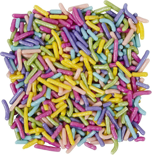 Sprinkles Jimmies Perlados Pastel Comestible 120gr Wilton 