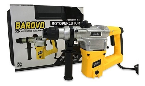 Rotomartillo electroneumático Barovo RPK-25A amarillo con 1050W de potencia 220V