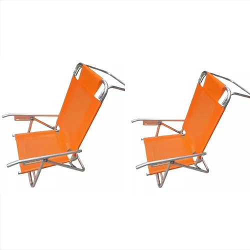 comprar Combo 2 Reposeras De Aluminio Descansar 80012 5 Posiciones