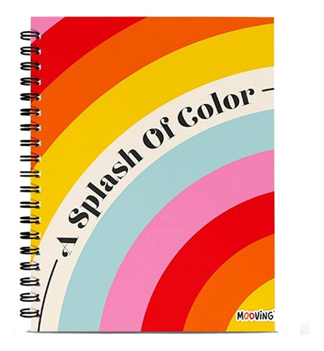 Cuaderno Mooving 16x21 T/d Espiral Rainbow Color MODELO B