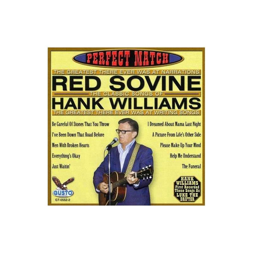 Sovine Red Perfect Match-songs Of Hank Williams Import Cd