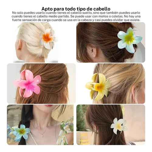 15×pinzas Para El Cabello Diseño Flor Hawaiana