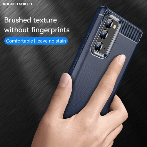 Funda Silicona Fibra De Carbono Para Note 20 Ultra+mica
