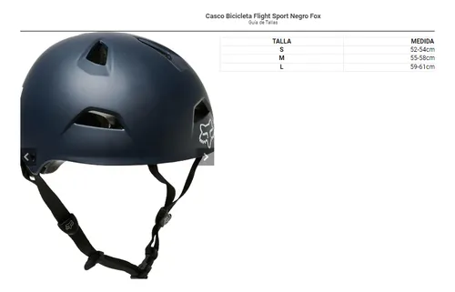 Casco bicicleta flight sport negro fox sale