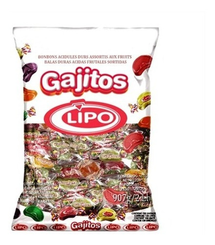 Caramelos Gajitos Lipo Acidos Frutal 907grs - La Golosineria