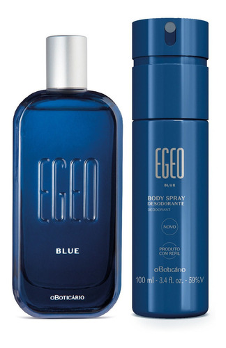 Combo Egeo Blue: Desodorante Colônia 90ml + Body Spray 100ml Volume da unidade 100 mL