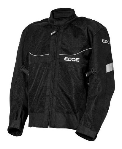 Imagen 1 de 2 de Chaqueta Edge Con Proteccion Talla M Color Negro Moto