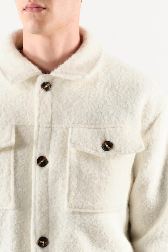 Campera Bolivia Chaqueta Beaver Crudo Chocolate I25