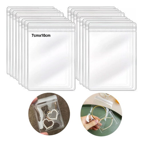 Autosellantes 7x10cm Pvc Transparente Para Joyerí 100 Bolsas
