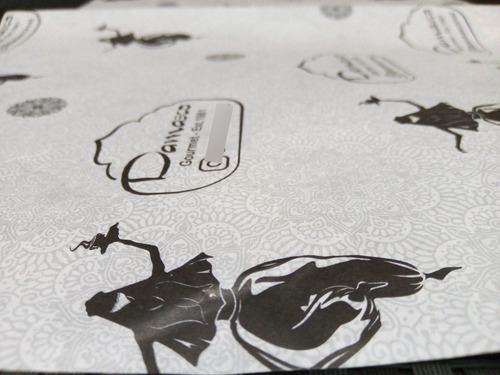 Imagen 8 de 12 de Papel Antigrasa Personalizado Impreso A Un Color Disponible